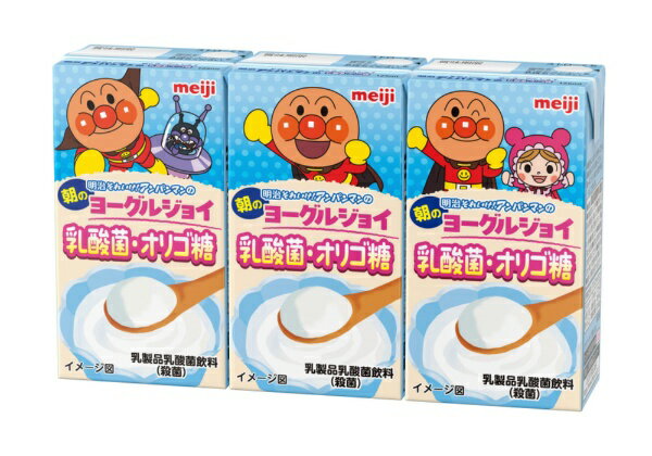meiji｜明治 アンパンマン朝のヨーグルジョイ乳酸菌オリゴ糖 125ml×3