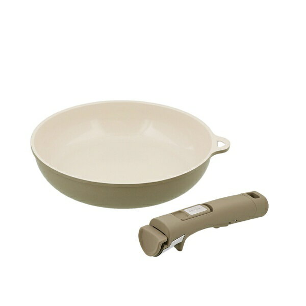 LIV PLUS｜リブプラス フライパン ハンドル 2点セット IH ガス火対応 SONOMA グレージュ LV-0401