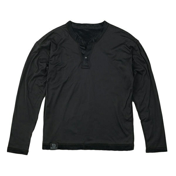 おたふく手袋｜OTAFUKU GLOVE JW-283BK-3L BT（ボディタフネス）フライウォーム リバーシブルロングスリーブシャツ カラー：ブラック サイズ：3L