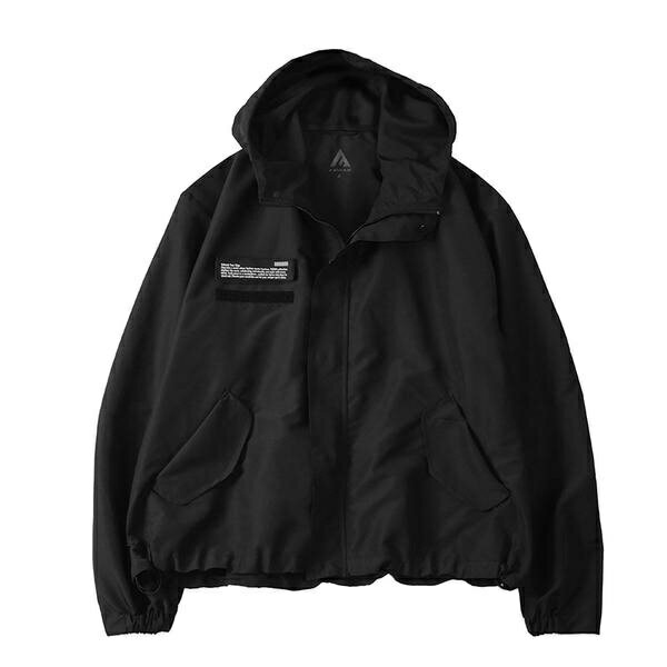 おたふく手袋｜OTAFUKU GLOVE FB-241BK-L フーバーオーバーサイズ ショートブルゾン（フード付き） カラー：ブラック サイズ：L