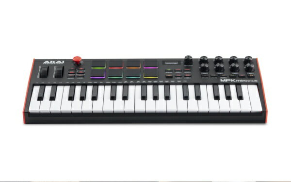 AKAI｜アカイ AKAI MPK mini plus 豊富な接続端子を備えた37 鍵USB MIDI キーボード・コントローラー AKAI MPK mini plus