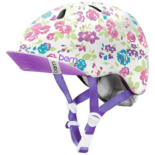 BERN｜バーン 子供用ヘルメット NINA ALL SEASON （Satin White Floral/ XS-Sサイズ：48〜51.5cm） BE-VJGSWFV-11