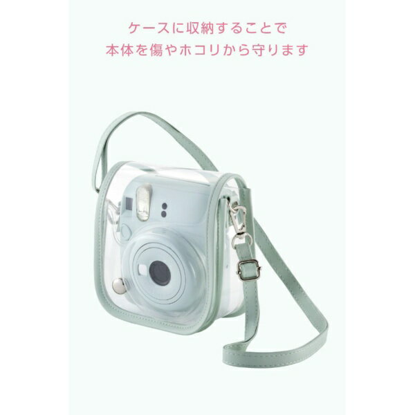 ELECOM｜エレコム チェキケース instax mini 12専用 クリア カメラケース マグネッ...