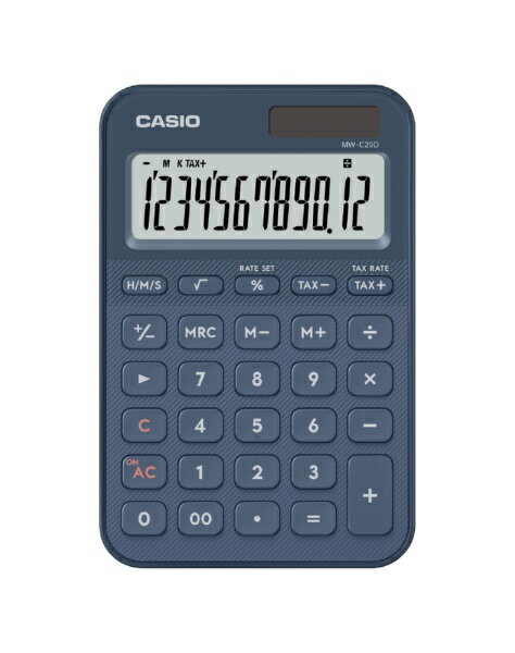 CASIO｜カシオ デザイン電卓 ネイビー MW-C20D-NY-N [12桁]...