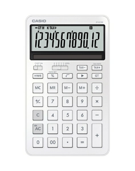 CASIO｜カシオ デザイン電卓 ホワイト JF-M200-WE-N [12桁]