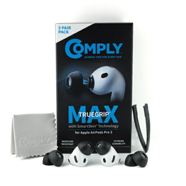コンプライ｜COMPLY Air Pods Pro 3用イヤーピース L 3ペア ブラック APPRO3-MAX-L-3P-BLK