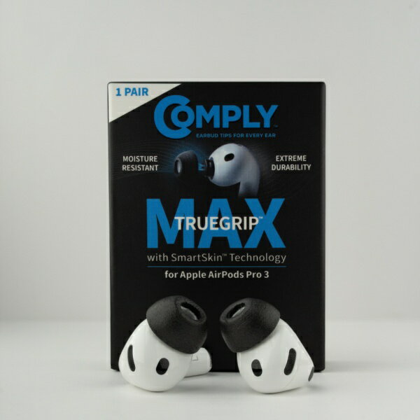 コンプライ｜COMPLY Air Pods Pro 3用イヤーピース S 1ペア ブラック APPRO3-MAX-S-1P-BLK