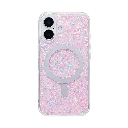 HAMEE｜ハミィ [iPhone 16専用]PHONEAR twinkle Magsafe対応 グリッターiPhoneケース ピンク 661-4057468
