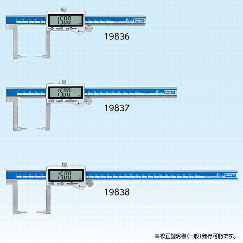 測定範囲：0.01~200mm最小読取値：0.01mm最大許容誤差 ※1：±0.03mm※1 量子化誤差(±1カウント)を含みます。使用温度：0~40℃オートパワーオフ：無操作状態で約5分後電源：リチウム電池 CR2032 1個(付属の電池はモニター用のため、寿命が短い場合がございまます。)防塵・防水性能※2：IP67 ※2防塵性能/粉塵が侵入しません。防水性能/水面まで1mの高さまで30分間水中に沈めても水が浸入しません。材質：本体/ステンレス デジタルユニット部/ABS樹脂