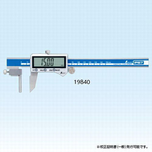 測定範囲：0.01~150mm最小読取値：0.01mm最大許容誤差 ※1：±0.03mm※1 量子化誤差(±1カウント)を含みます。使用温度：0~40℃オートパワーオフ：無操作状態で約5分後電源：リチウム電池 CR2032 1個(付属の電池はモニター用のため、寿命が短い場合がございまます。)防塵・防水性能※2：IP67 ※2防塵性能/粉塵が侵入しません。防水性能/水面まで1mの高さまで30分間水中に沈めても水が浸入しません。材質：本体/ステンレス デジタルユニット部/ABS樹脂