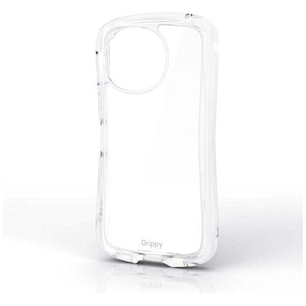 ELECOM｜エレコム AQUOS sense10 ( SH-53F ) ケース ハイブリッド カバー 衝撃吸収 ストラップホール付 ストラップホールシート付 Grippy ハーフクリア クリア PM-S253GRPACR