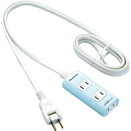 Panasonic｜パナソニック 電源タップ ザ・タップQ ブルー WHA2423LP [2.0m /3個口 /スイッチ無][WHA242..