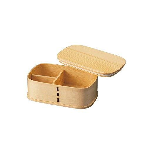楽天ビック(ビックカメラ×楽天)のたつみや｜TATSUMIYA パッキン付木製わっぱ一段弁当　ナチュラル HAKOYA 253015｜アングル2