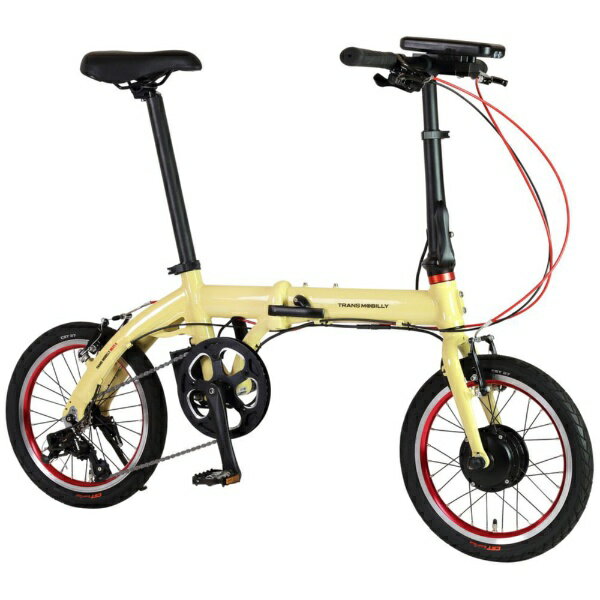 TRANS MOBILLY｜トランスモバイリー 折りたたみ 電動アシスト自転車 ULTRA LIGHT E-BIKE NEXT163-S ベージュ 92219-05 [16インチ /3段変速]【キャンセル・返品不可】 【代金引換配送不可】