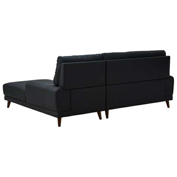 関家具|SEKI FURNITURE 左カウチソファ プリバ 本革 ブラック ブラック 454115 [3]
