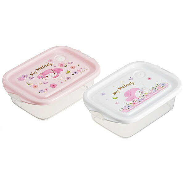 便當用品 - Skater｜スケーター マイメロ／パステル水彩花柄　シールボックスM500ml　2P FCN2W