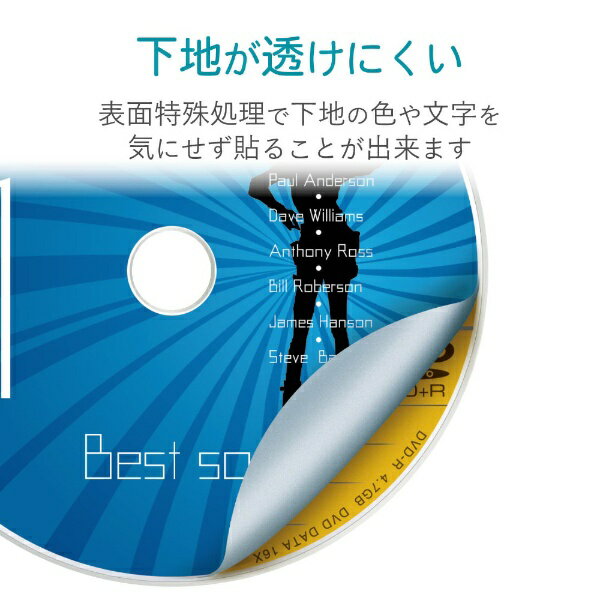 ELECOM｜エレコム DVDラベル EDT-UDVDシリーズ ホワイト EDT-UDVD1S [20シート /1面 /マット][EDTUDVD1S]
