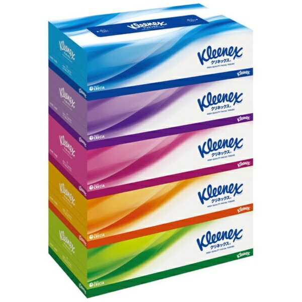 日本製紙クレシア｜crecia 【5個セット】kleenex(クリネックス)ティシュー（180組×5個）（計25個入）