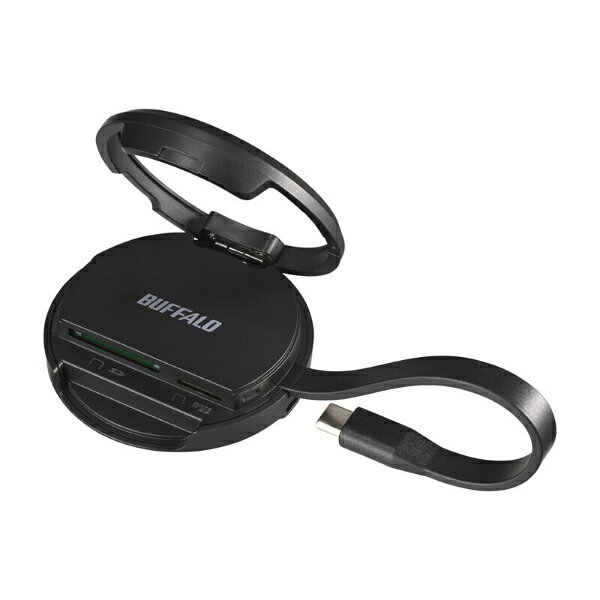 BUFFALO｜バッファロー BSCR520MGBK MagSafe対応　PDポート付きType-C接続カードリーダ　BSCR520MGBK [USB3.0/2.0/1.1 /スマホ・タブレット対応]