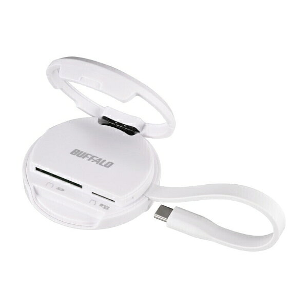 BUFFALO｜バッファロー BSCR520MGWH MagSafe対応　PDポート付きType-C接続カードリーダ　BSCR520MGWH [USB3.0/2.0/1.1 /スマホ・タブレット対応]