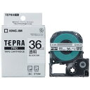 キングジム｜KING JIM 透明ラベルテープ TEPRA(テプラ) PROシリーズ 透明 ST36K [黒文字 /36mm幅]