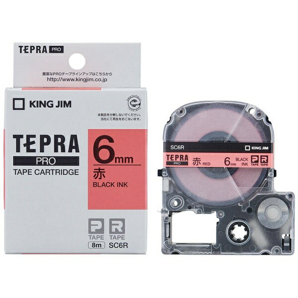 ���󥰥����KING JIM ���顼��٥�(�ѥ��ƥ�)�ơ��� TEPRA(�ƥץ�) PRO���꡼�� �� SC6R [��ʸ�� /6mm��]