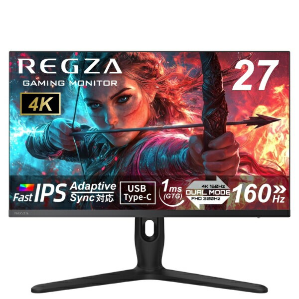 REGZA｜レグザ USB-C接続 ゲーミングモニター RM-G277R [27型 /4K(3840×2160） /ワイド /320Hz]