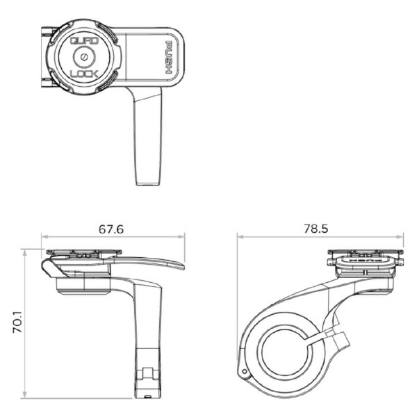 QUAD LOCK｜クアッドロック 自転車用 アウトフロントマウント
