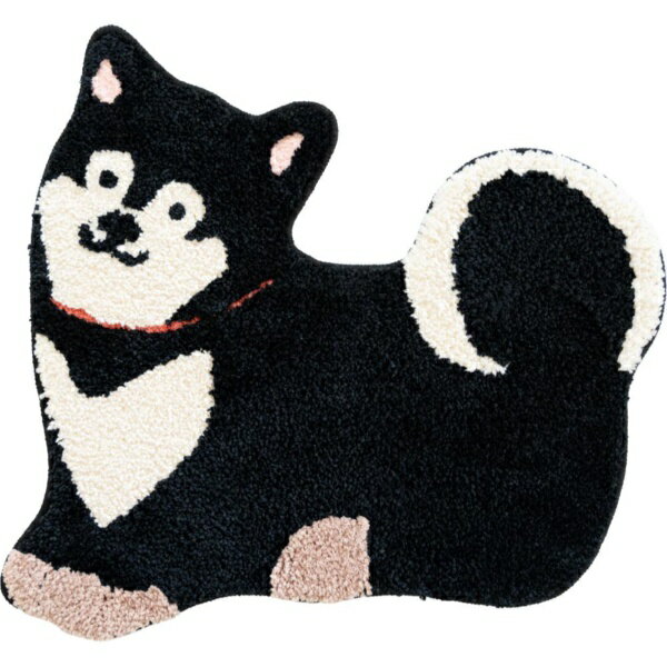 オカ｜Oka 洗える ラグマット マルチ 小さめ アクセント 黒しば ファンディットアニマル 黒しば 57528