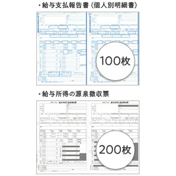 弥生｜Yayoi 〔レーザー〕令和7年分 弥生ページプリンタ用源泉徴収票(200人用) 202603