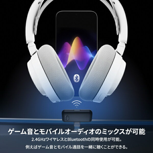SteelSeries�å��ƥ����륷�꡼�� �����ߥ󥰥إåɥ��å� Arctis Nova 7 Gen 2(PS4/PS5/Switch/Switch2�б�) �ۥ磻�� 61731 [�磻��쥹��Bluetooth/USB-C��USB-A�� /ξ�� /�إåɥХ�ɥ�����]