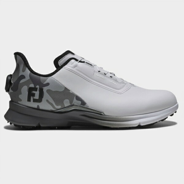 フットジョイ｜FootJoy ゴルフシューズ フューエル CAMO BOA ホワイト×ブラックカモ 55396 [メンズ /25.5cm /幅:Wide(3E相当)]【返品交換不可】