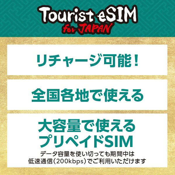 楽天ビック(ビックカメラ×楽天)のグンアジーメ Tourist eSIM for Japan 20GB 30日間 [マルチSIM /SMS非対応]｜アングル2