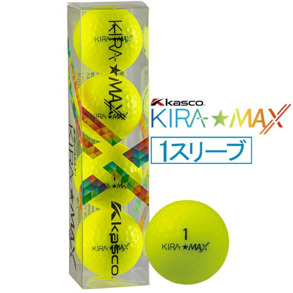 Other - キャスコ｜kasco ゴルフボール KIRA MAX (キラマックス) イエロー [4球（1スリーブ）]