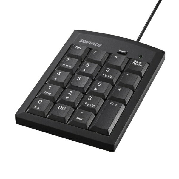 BUFFALO｜バッファロー テンキー (Windows11対応) ブラック BSTK130BK [有線 /USB]
