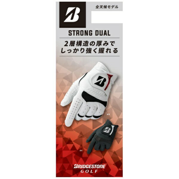 ブリヂストン｜BRIDGESTONE ゴルフグローブ STRONG DUAL ホワイト×レッド GL2608 [...