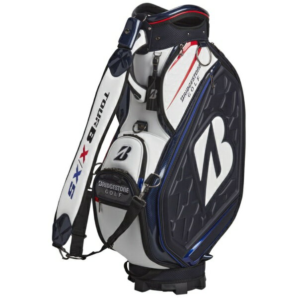 ブリヂストン｜BRIDGESTONE キャディバッグ ツアーレプリカモデル ネイビー×ホワイト CB2601 [4.9kg]
