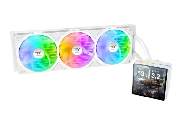 THERMALTAKE｜サーマルテイク 水冷CPUクーラー 120mmファンx3 [LGA2066/2011-3/2011/1851/1700/1366/1200/1156/1155/1151/1150・AM5/AM4] TH360 V3 Ultra ARGB Sync Snow ホワイト CL-W476-PL12SW-A