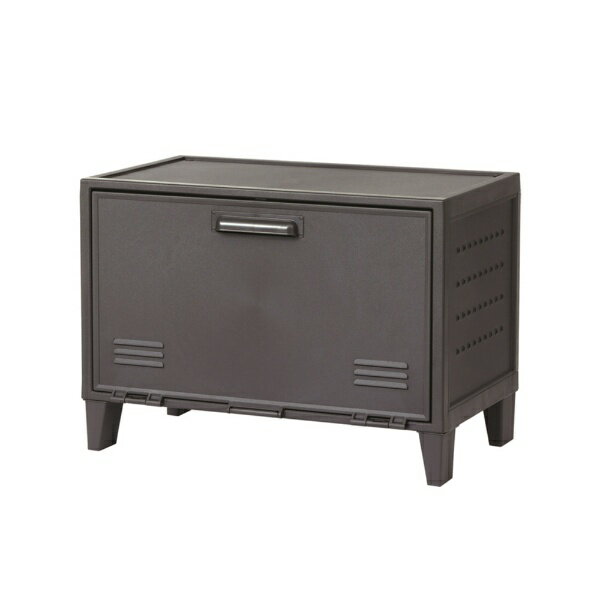 天馬｜TENMA ロッカー型 収納キャビネット ワイド 扉付き フィッツ ダークグレー 615713