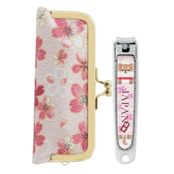 サンフレイム｜SUNFLAME つめ切り＆ちりめんケース 柴犬ピンク NC001-D