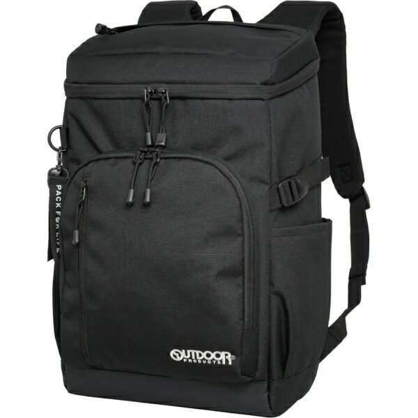 OUTDOOR - OUTDOOR PRODUCTS｜アウトドアプロダクツ ボックスリュック スクールリュック 通学 通勤 大容量 30L 15.6インチ PC対応 撥水 軽量 ホワイト/ブラック OD-11195-WHBK
