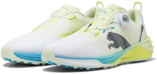 プーマ｜PUMA ゴルフシューズ シャドウキャットニトロ 2.0 ディスク PUMA WHITE×PUMA BLACK×APPLE 31299105 [メンズ /27.5cm]【2026年3月6日発売予定】発売日以降のお届け