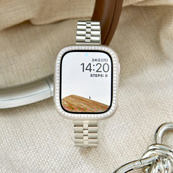 GAACAL APPLE WATCH 1-11/SE1-3 38/40/41/42 (10-11) MM "Simple and Timeless" Metal Band Silver W00087SA