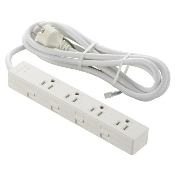 4 Holes - オーム電機｜OHM ELECTRIC 雷ガード・アース付きタップ 4個口 2m 白 HS-TKML42-3PE25-W [2.0m /4個口 /スイッチ無]