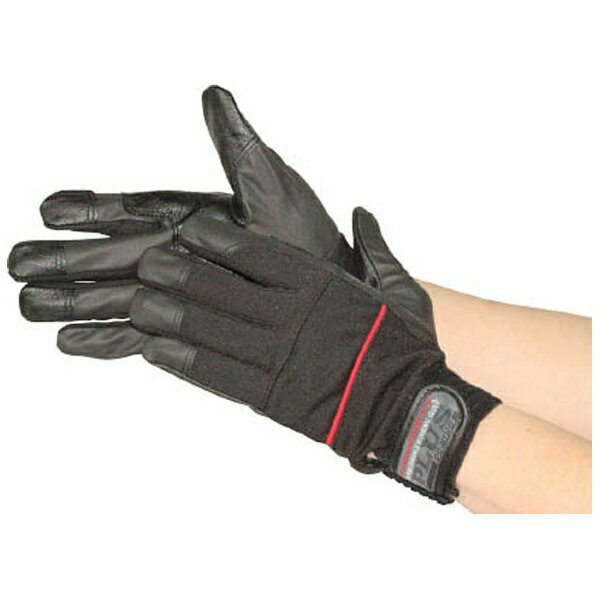 おたふく手袋｜OTAFUKU GLOVE ピーユー・キングプラス　ブラック×レッド　LL　K37BKRELL