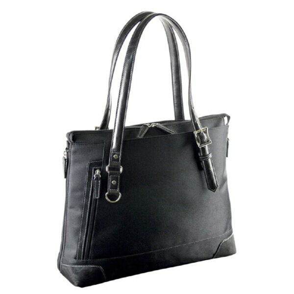 B4サイズ対応のビジネストートバッグ。 軽量で扱いやすく、通勤を中心とした日常のビジネスシーンで使いやすい設計です。 メイン開口部はファスナー付き仕様で、中身が見えにくく安心感のある作り。 両側面のファスナーを開くことでマチ幅を拡張でき、荷物の量に応じて容量調整が可能です。 ハンドルは長さ調節ができ、肩掛け・手持ちの使い分けに対応。 シンプルで落ち着いたデザインのため、ビジネスシーンはもちろん、普段使いにも取り入れやすく、男女問わず使用できます。 内部にはポケットを備え、小物類も整理しやすい構成。 底鋲付きで、床置き時の安定性にも配慮されています。 主な特長： ■ B4サイズ対応・マチ拡張仕様 　荷物の量に応じて容量調整が可能。 ■ ファスナー開閉仕様 　中身が見えにくく、移動時も安心。 ■ ハンドル長さ調節可能 　肩掛け・手持ちの使い分けに対応。 ■ 整理しやすい内装 　ファスナーポケット、小物ポケット、アテポケットを装備。 ■ 底鋲付き 　床置き時の汚れや傷を軽減。 商品仕様： 　【正面】アクセサリーDカン、縦ファスナーポケット 　【メインルーム】ファスナーポケット、小物ポケット×2、ウレタン内装アテポケット 　【両側面】マチ拡張用ファスナー 　【その他】底鋲付き