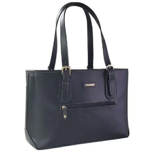 A4ファイル対応のレディースビジネストートバッグ。 書類やタブレットを収納しやすいサイズ感で、通勤や営業、就職活動など、幅広いシーンで使いやすい設計です。 マチをしっかり確保しているため、分厚い資料や荷物も無理なく収納可能。 自立する構造により、床や足元に置いた際も安定し、きちんとした印象を保ちます。 ファスナー付きのメイン開閉で、中身が見えにくく安心感のある仕様。 内部にはアテポケットやファスナーポケット、小物ポケット、ペン差しを備え、持ち物を整理しやすくなっています。 シンプルで上品なデザインのため、ビジネスシーンはもちろん、入学式や面接、通学などにも対応。 オン・オフを問わず使いやすい、実用性を重視したトートバッグです。 主な特長： ■ A4ファイル対応・大容量 　書類やタブレットをまとめて収納可能。 ■ 自立設計 　床置きしても倒れにくく、スマートな印象。 ■ ファスナー開閉仕様 　中身が見えにくく、移動時も安心。 ■ 整理しやすい内装 　アテポケット、ファスナーポケット、小物ポケット、ペン差しを装備。 ■ 底鋲付き 　バッグ底の汚れや傷を軽減。 商品仕様： 　【正面】ファスナーポケット 　【背面】マグホック留めポケット 　【メインルーム内部】ウレタン内装アテポケット、ファスナーポケット、小物ポケット×2、ペン差し 　【その他】底鋲付き、取っ手（長さ調節可能）