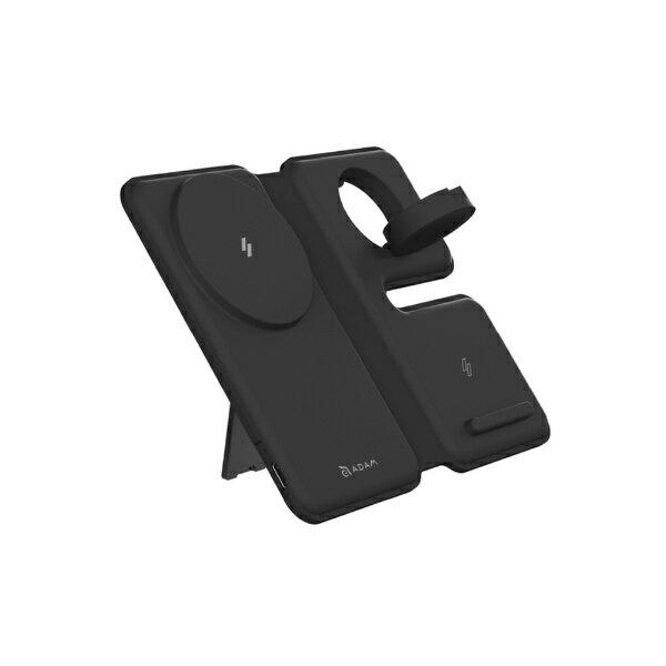 ADAM elements｜アダムエレメンツ Qi2 3-in-1 ワイヤレス充電ステーション（スタンド付き） ブルー APAADMAGBOKBL(2.0)