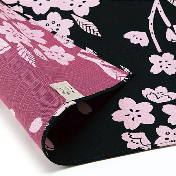 三陽商事 風呂敷 ランチクロス お弁当 50cm 中巾 京の両面おもてなし 桜 ブラック