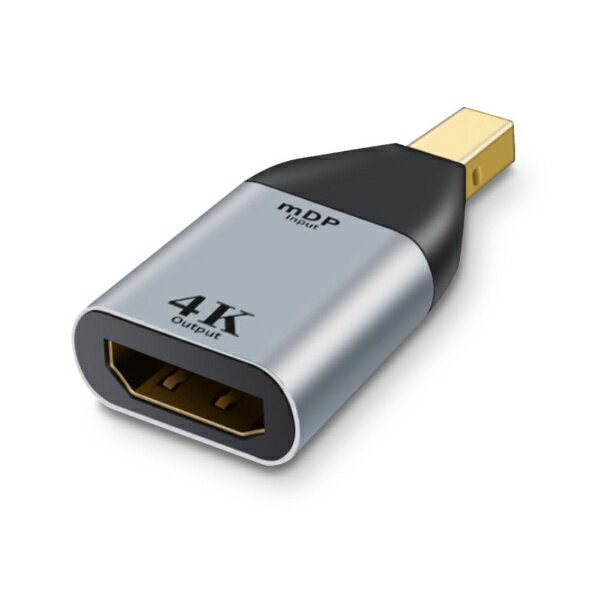 mini Display Portを搭載したパソコンの端子をHDMI出力に変換するアダプタです。「mini Display Portオス-HDMIメス変換アダプタ 4K」■mini DisplayPort（オス）→　HDMI（メス）変換※HDMIからmini DisplayPort出力には変換できません。